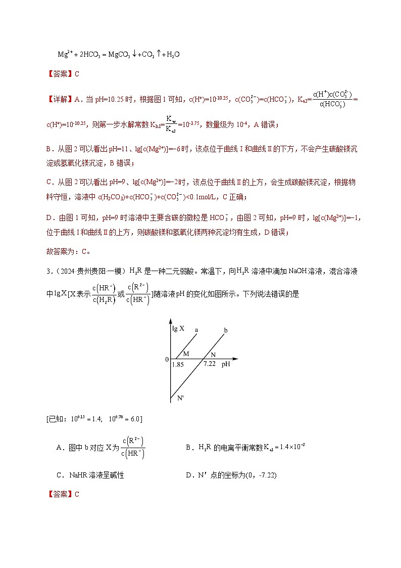 必刷题12 电解质溶液-备战2024年高考化学二轮必刷题（江苏专用）03
