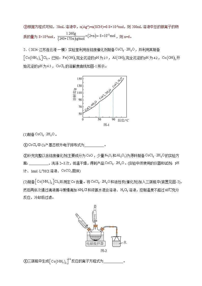 必刷题16 化学实验综合题-备战2024年高考化学二轮必刷题（江苏专用）03