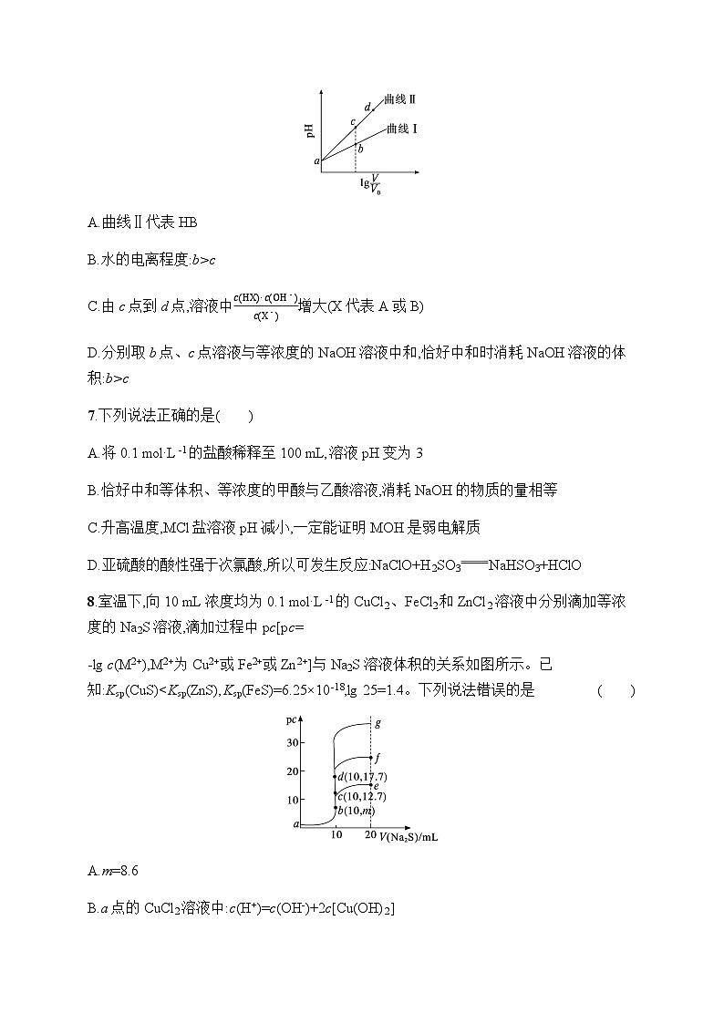 新教材(广西专版)高考化学一轮复习章末检测卷(8)水溶液中的离子反应与平衡含答案第3页
