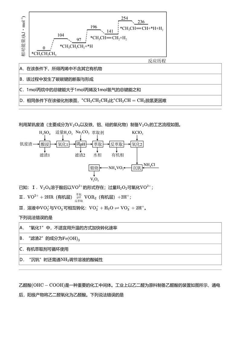 2024年江苏泰州姜堰区江苏省姜堰中学高三下学期高考模拟化学试卷（如东中学、前黄中学三校）第3页