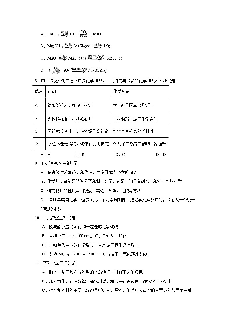 福建省漳州市华安县第一中学2023-2024学年高一下学期5月月考化学试题02