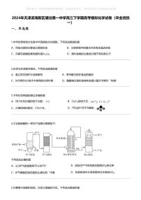 2024年天津滨海新区塘沽第一中学高三下学期高考模拟化学试卷（毕业班统一）