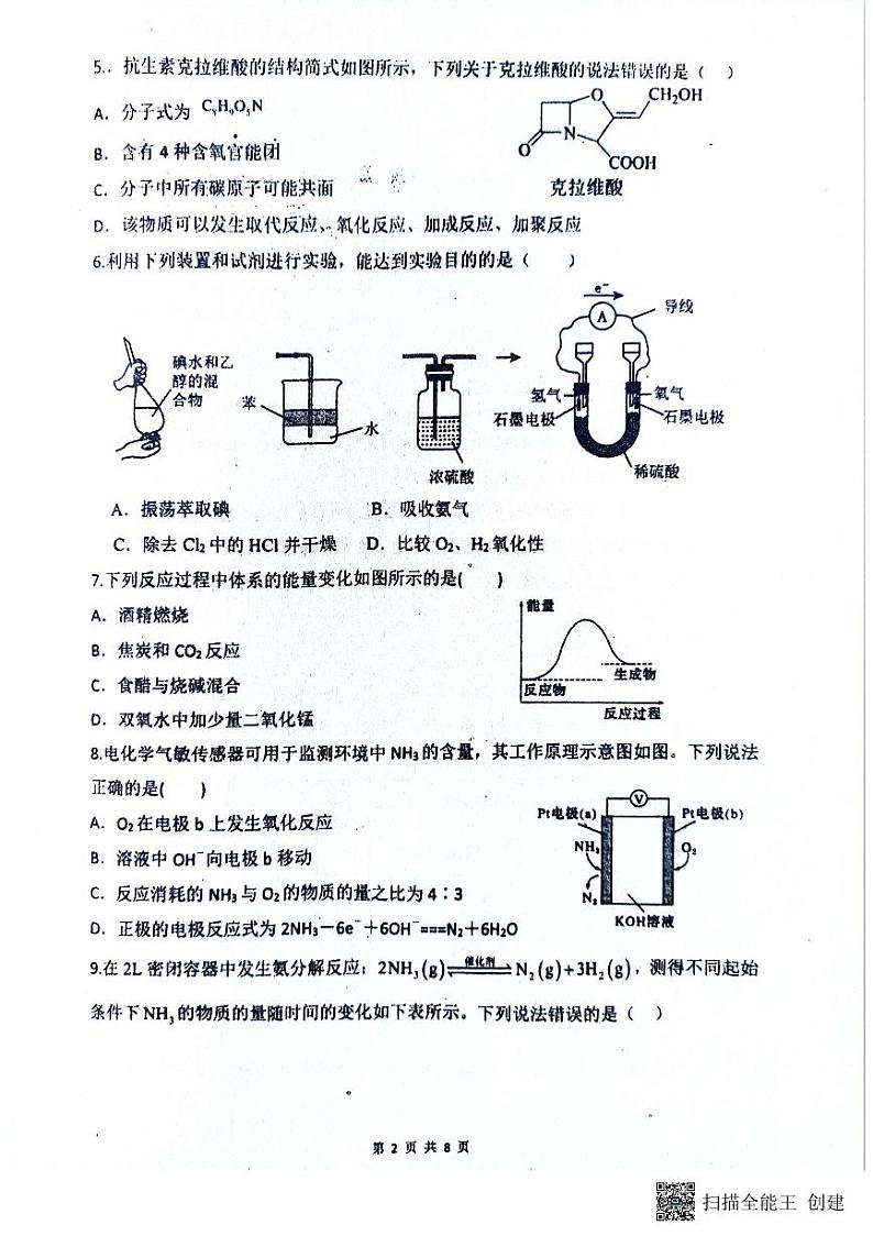山东省泰安市宁阳县第一中学2023-2024学年高一下学期5月月考化学试题02