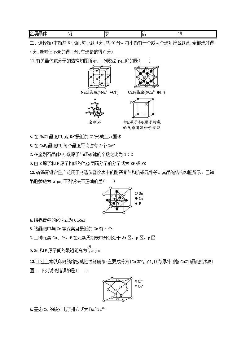 2025年高中化学第3章章末测评试题鲁科版选择性必修2第3页