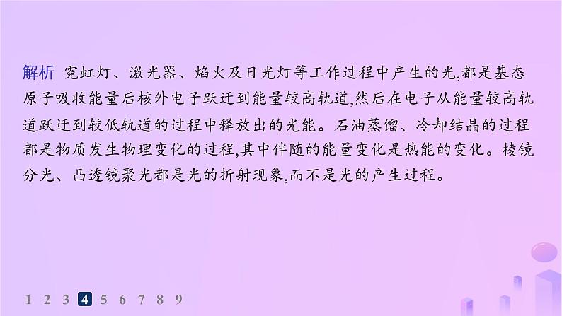 2025年高中化学第1章第1节第1课时氢原子光谱与玻尔的原子结构模型分层作业课件鲁科版选择性必修2第8页