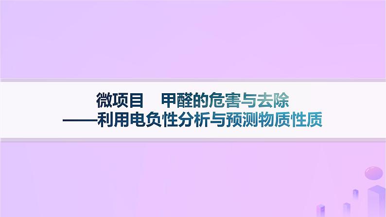 2025年高中化学第1章微项目甲醛的危害与去除__利用电负性分析与预测物质性质课件01