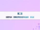 2025年高中化学第二章第一节第二课时影响化学反应速率的因素活化能分层作业课件新人教版选择性必修1