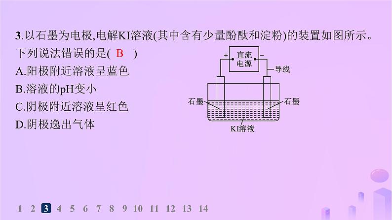 2025年高中化学第四章第二节电解池第一课时电解原理分层作业课件新人教版选择性必修1第5页