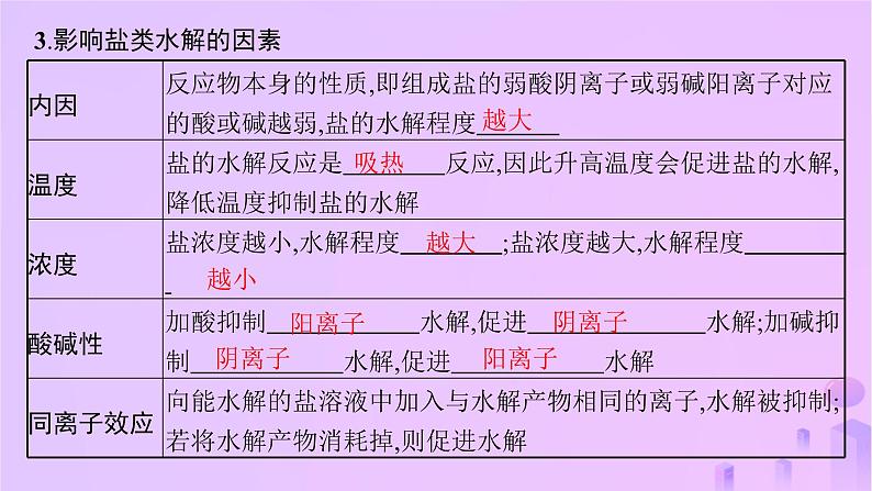 2025年高中化学第三章第三节盐类的水解第二课时影响盐类水解的主要因素课件新人教版选择性必修1第7页