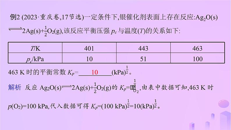 2025年高中化学第2章微专题1三种平衡常数及计算课件新人教版选择性必修106