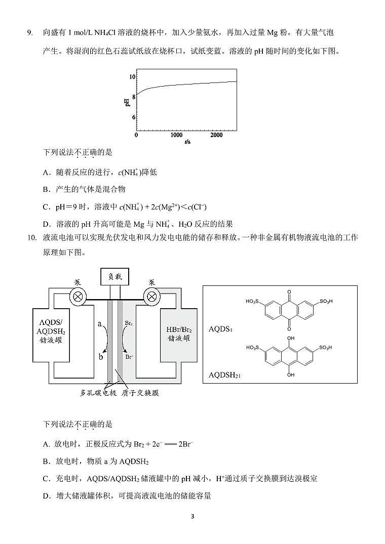 2024北京首都师大附中高三考前热身化学试题及答案第3页