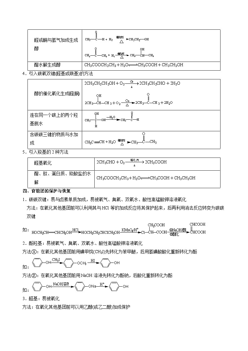 易错专题22 有机推断解题策略（原卷版）-2024年高考化学考前易错聚焦第3页