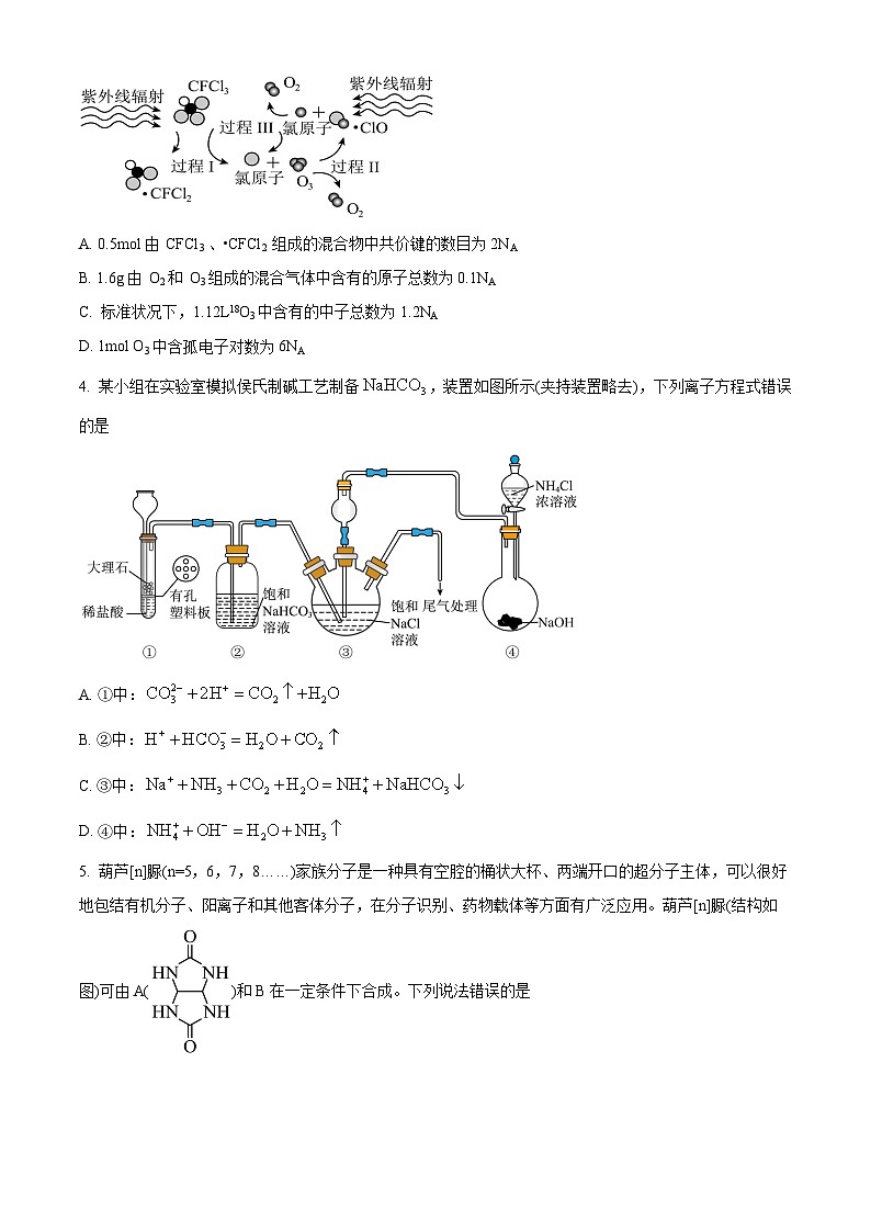 湖南省雅礼中学2024届高三下学期热身训练（三模）化学试题（原卷版+解析版）第2页