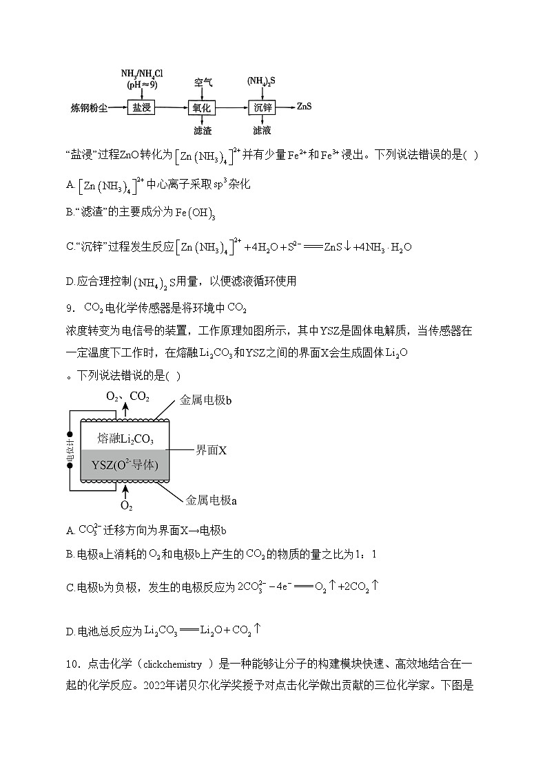 东北三省四市2024届高三下学期高考模拟（二）化学试卷(含答案)第3页
