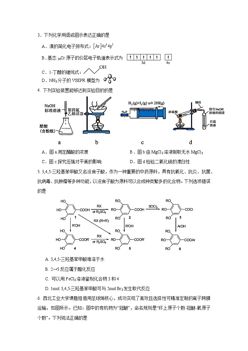 2024深圳外国语学校高三下学期第九次模拟考试化学含答案02