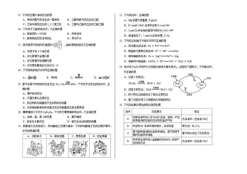 2024年丰台区普通高中学业水平合格性考试调研练习2024年丰台区普通高中学业水平合格性考试调研练习第2页