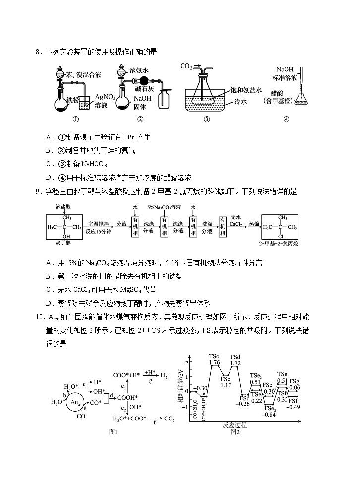 2024泰安肥城届高三下学期三模试题化学含答案第3页