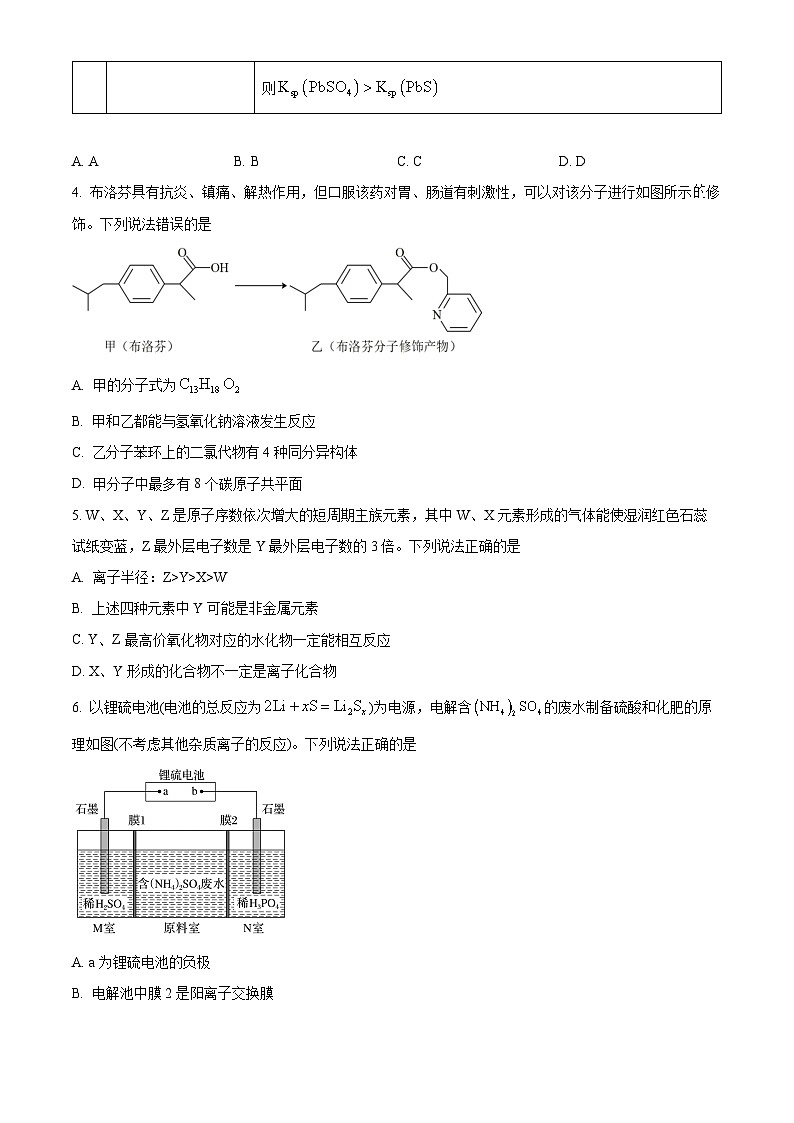 四川省绵阳市南山中学2024届高三下学期5月模拟预测化学试题（Word版附解析）02