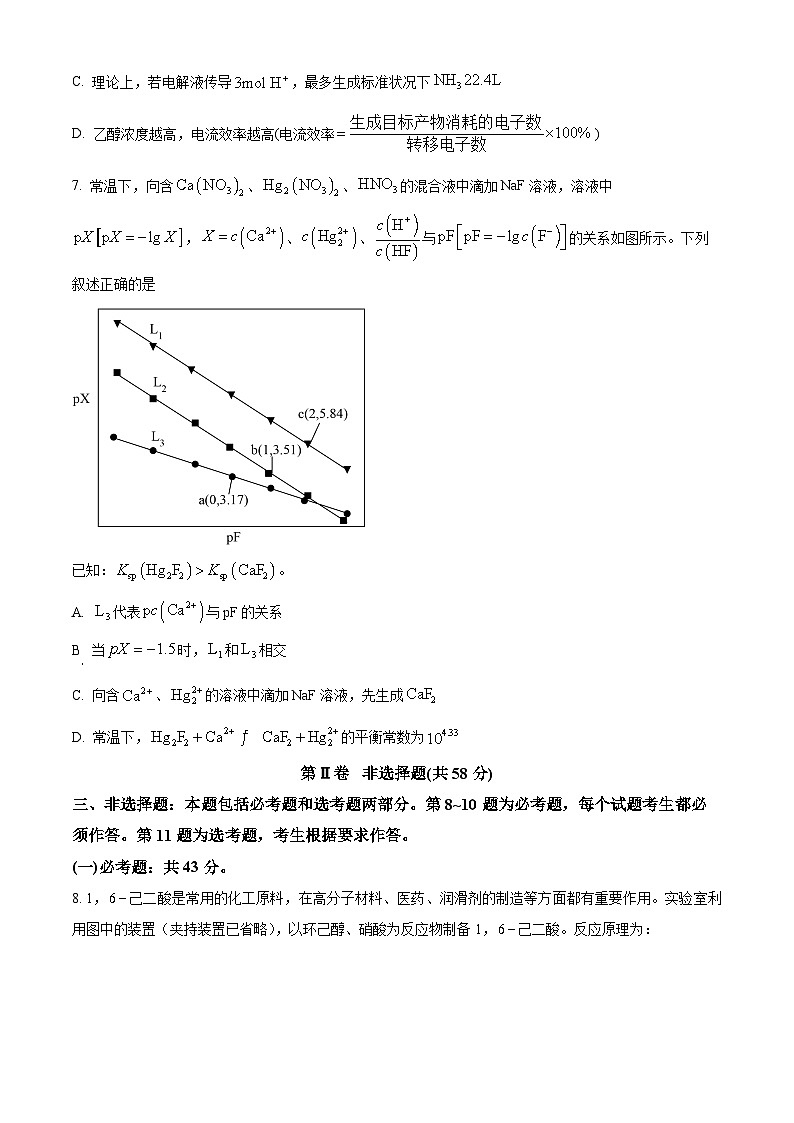 2024届四川省眉山市仁寿县四川省仁寿第一中学校（北校区）模拟预测理综试题-高中化学 Word版无答案第3页
