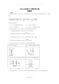 [化学]2024北京高三二模化学试题分类汇编：电解池