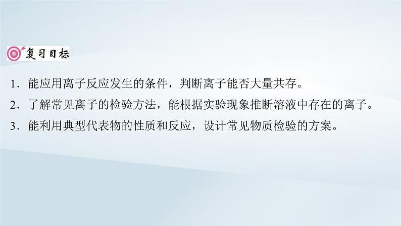 2025届高考化学一轮总复习第1章物质及其变化第3讲离子共存检验与推断课件第2页