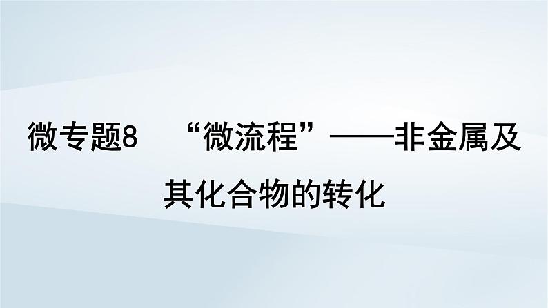 2025届高考化学一轮总复习第5章非金属及其化合物微专题8“微流程”__非金属及其化合物的转化课件01