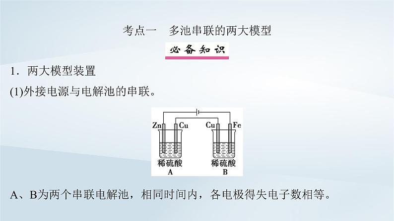 2025届高考化学一轮总复习第7章化学反应与能量第37讲多池多室的电化学装置课件04