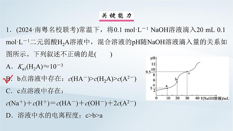 2025届高考化学一轮总复习第9章水溶液中的离子反应与平衡第46讲水溶液中的离子平衡图像课件07