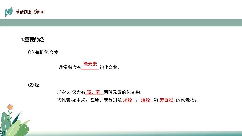 2025届高考一轮复习 烃、化石燃料的综合利用 课件05