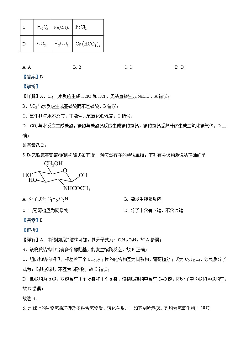 2024年高考真题——化学试卷（安徽卷） 解析版03