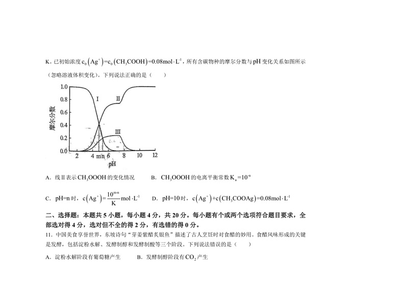 [化学]2024年高考真题山东卷化学试题(无答案)03