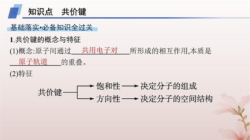 2025年高中化学第2章分子结构与性质第1节共价键第1课时共价键课件新人教版选择性必修2第4页