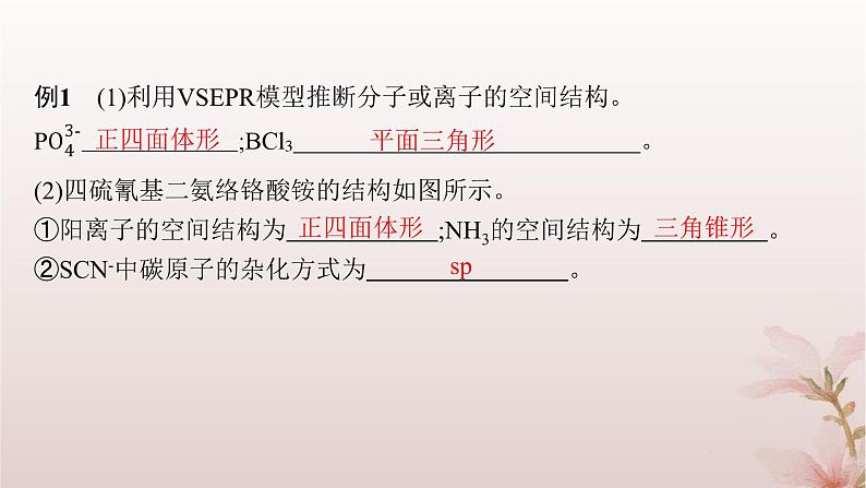 2025年高中化学第2章分子结构与性质微专题3分子或离子空间结构与杂化轨道理论课件新人教版选择性必修203