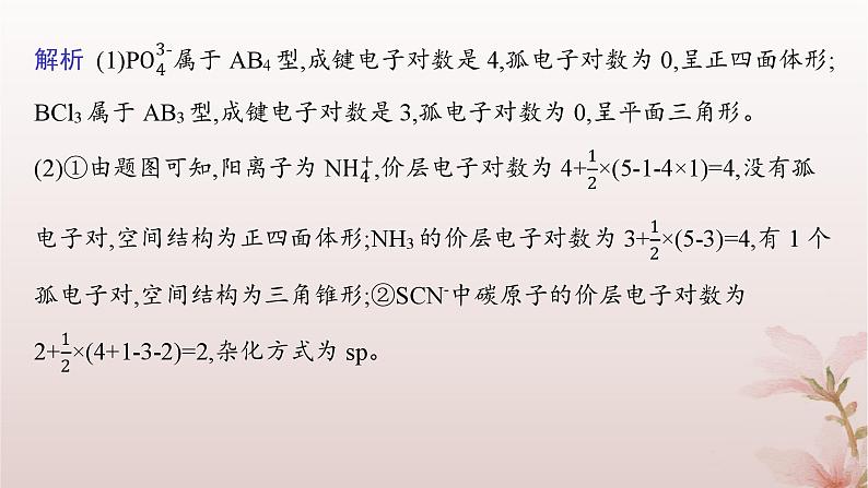 2025年高中化学第2章分子结构与性质微专题3分子或离子空间结构与杂化轨道理论课件新人教版选择性必修205