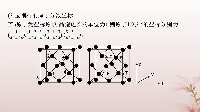 2025年高中化学第3章晶体结构与性质微专题5原子分数坐标及其应用课件新人教版选择性必修205