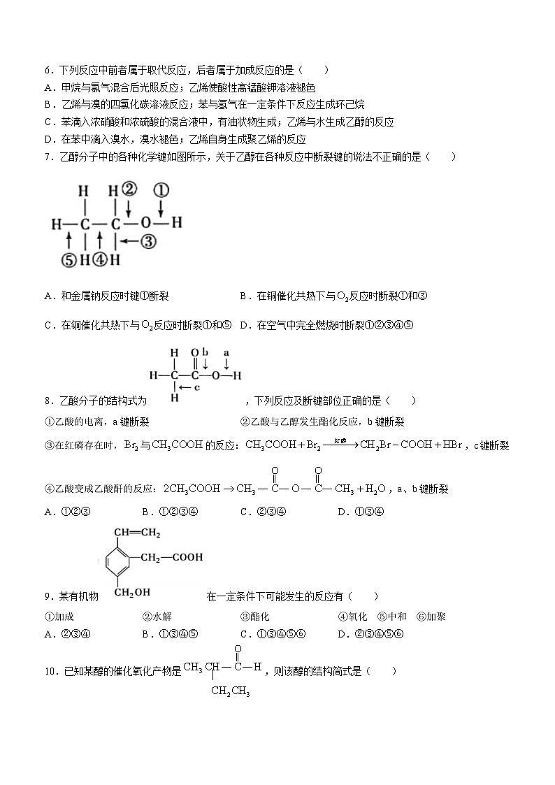 山东省菏泽市鄄城县第一中学2023-2024学年高一下学期6月月考化学试题02