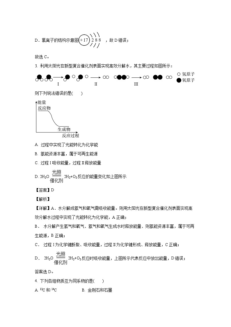 [化学]江苏省常州市联盟学校2022-2023学年高一下学期期末考试试题（解析版）02