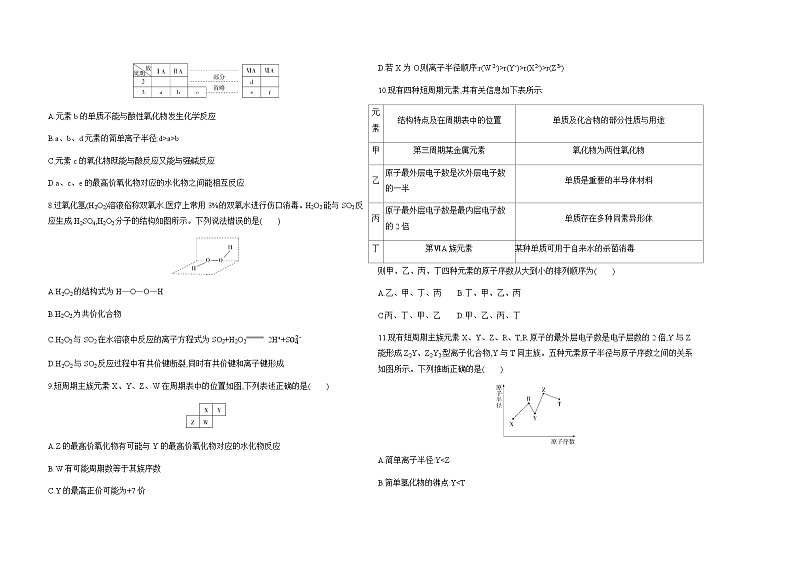 苏教版高中化学必修第一册专题5微观结构与物质的多样性测试含答案第2页