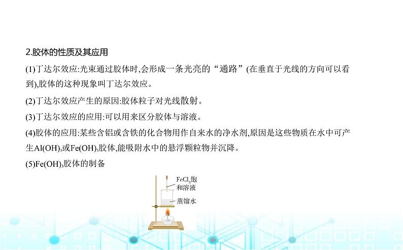 苏教版高中化学必修第一册专题一物质的分类及计量第三单元物质的分散系课件02