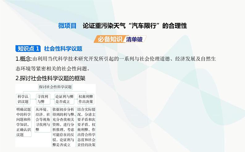 鲁科版高中化学必修第一册第3章物质的性质与转化微项目论证重污染天气“汽车限行”的合理性课件01