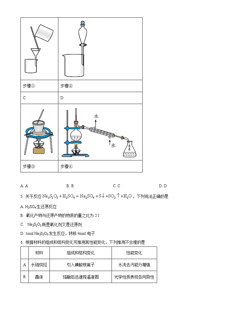 浙江省杭州市学军中学2023-2024学年高三下学期5月阶段性考试 Word版无答案第2页