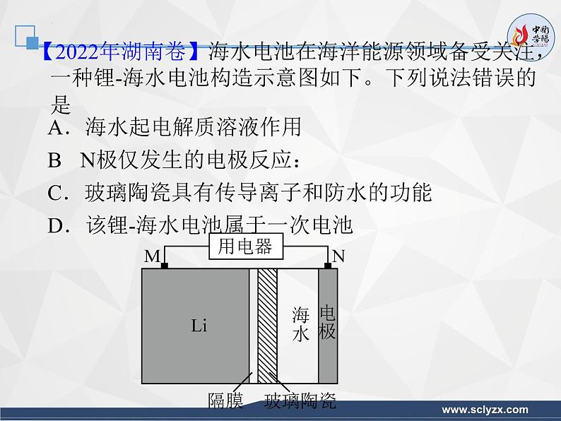 2024届高三化学二轮复习  电化学专题 课件第5页