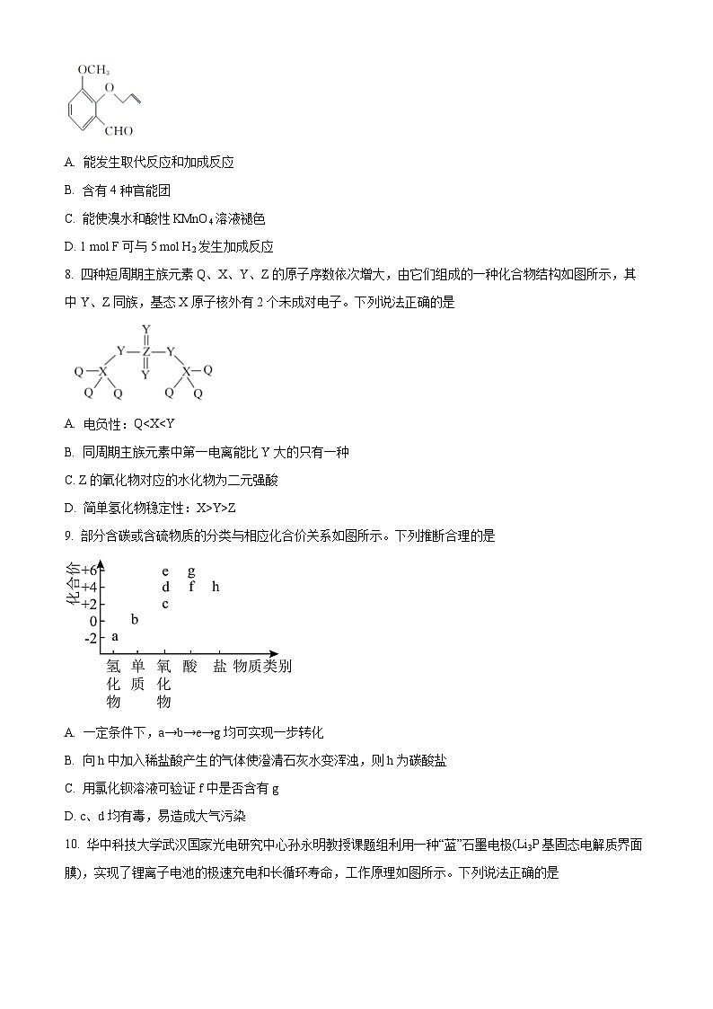湖南省长沙市第一中学2024届高三下学期高考最后一卷化学试题（Word版附解析）03