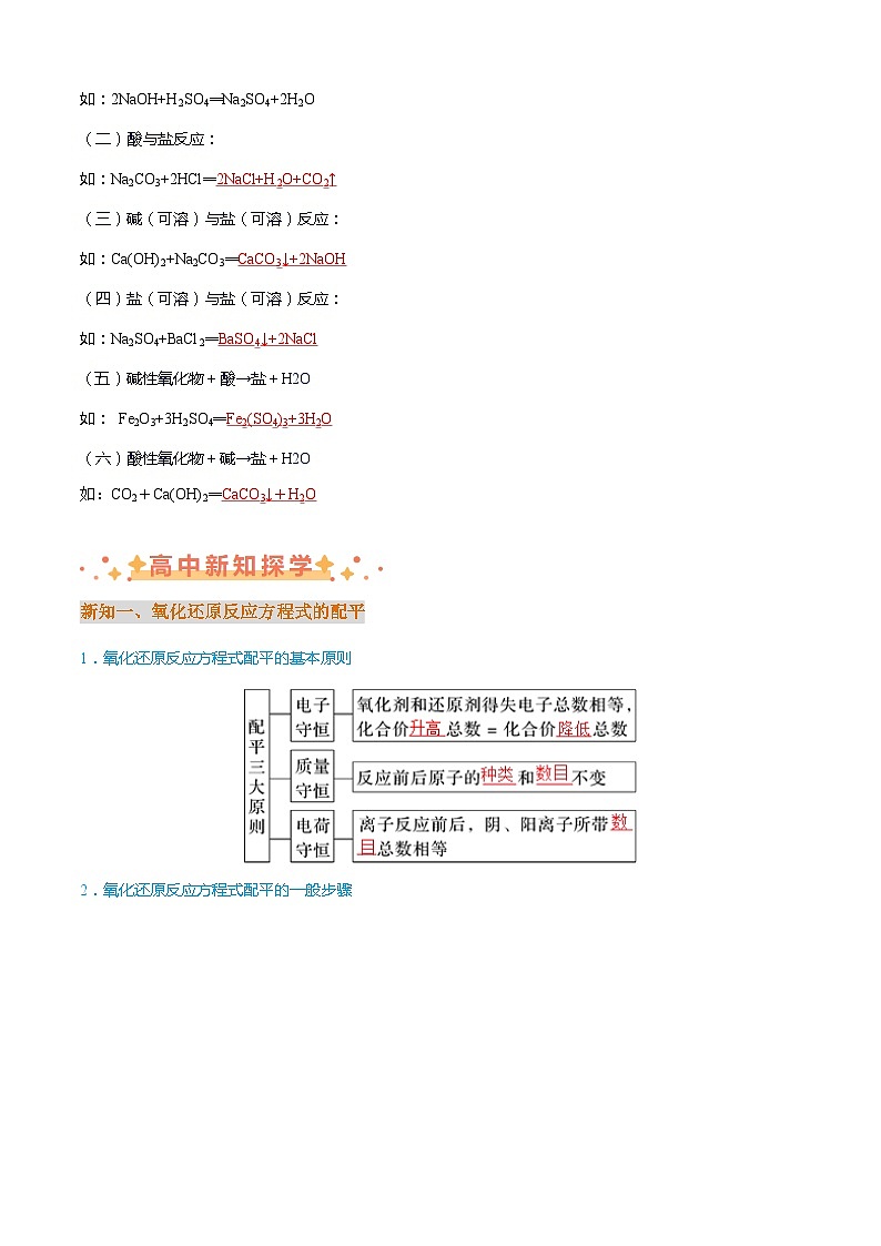 衔接点07 氧化还原反应规律及配平（原卷版+解析版）03