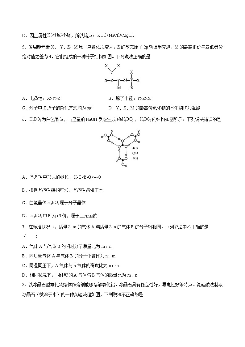 化学-秋季高三开学摸底考试卷（山东专用）0202