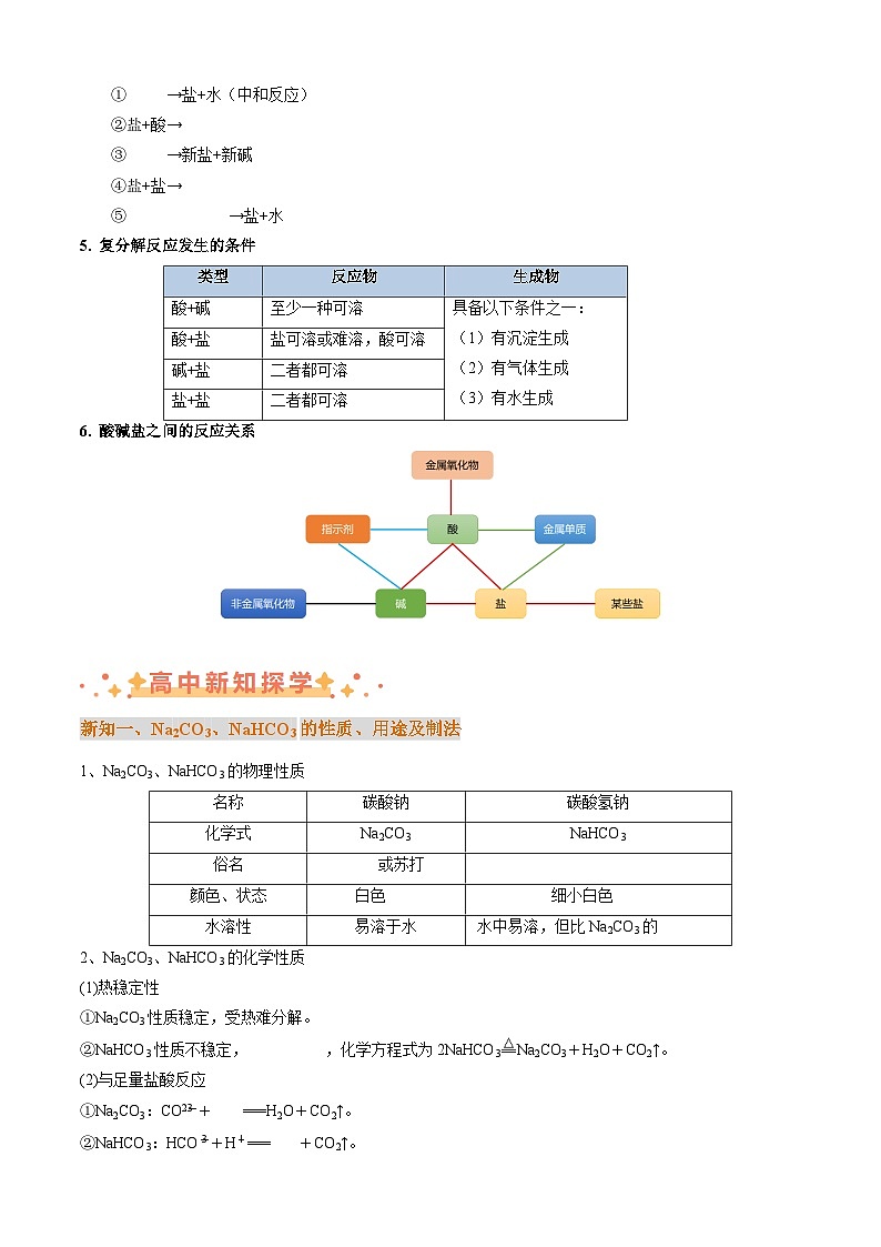 衔接点10  碳酸钠和碳酸氢钠（原卷版+解析版）2024年初升高化学无忧衔接（通用版）03