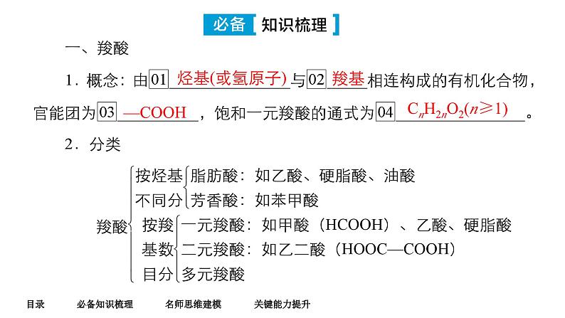 第十一单元 第五讲 羧酸 羧酸衍生物-2025年高考化学一轮复习方案课件05