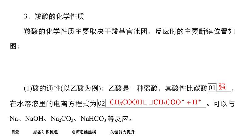 第十一单元 第五讲 羧酸 羧酸衍生物-2025年高考化学一轮复习方案课件06