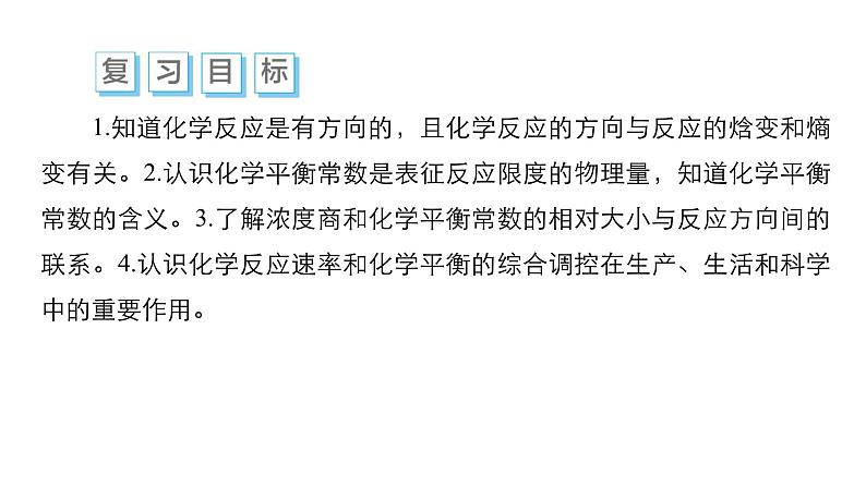 第六单元 第三讲 化学平衡常数 化学反应的方向-2025年高考化学一轮复习方案课件03