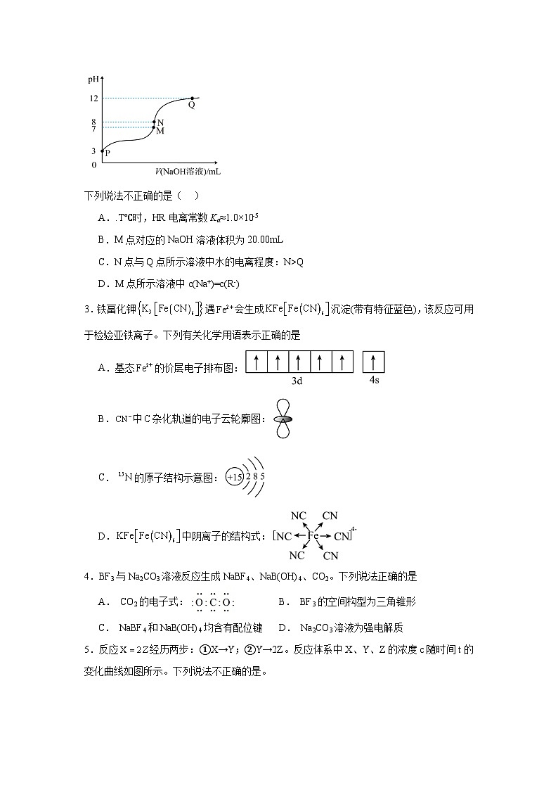 河南省周口恒大中学2023-2024学年高二下学期7月期末考试化学试题02